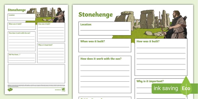 Stonehenge Fact File Template,Stonehenge,stone henge
