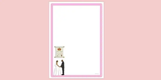 FREE! - Simple Blank Wedding Invitations Page Border