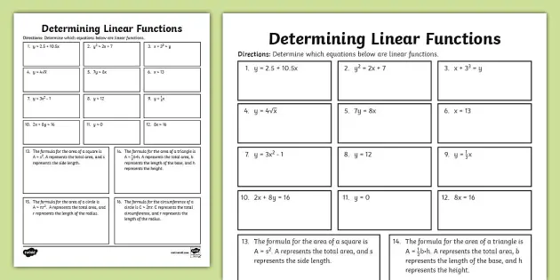 Eighth Grade Comparing Functions Quiz (Teacher-Made)