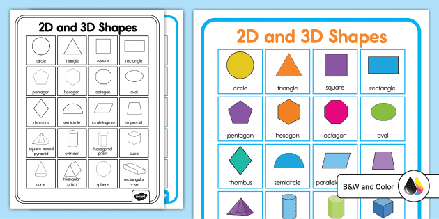 3D Solid Shapes Names Cards - 3D Shapes with Names - Twinkl