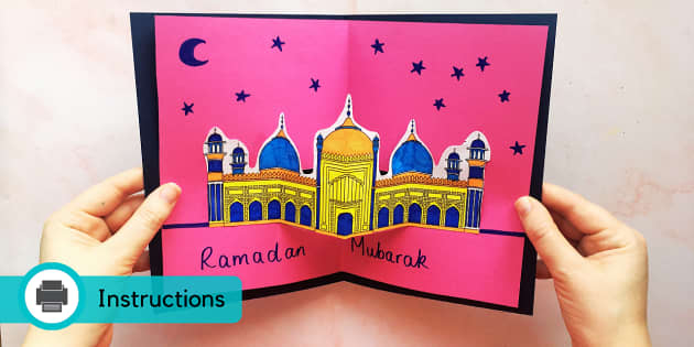 DIY build your own cardboard masjid mosque play  Décorations eid, Ramadan  decoration, Idée de décoration