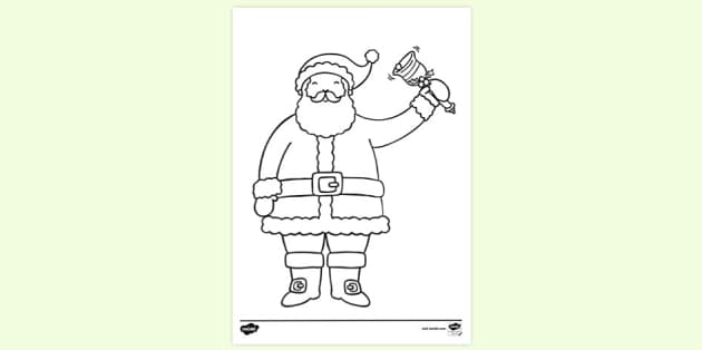 How to Draw Santa Claus with a Sack Step by Step - Cute Easy Drawings