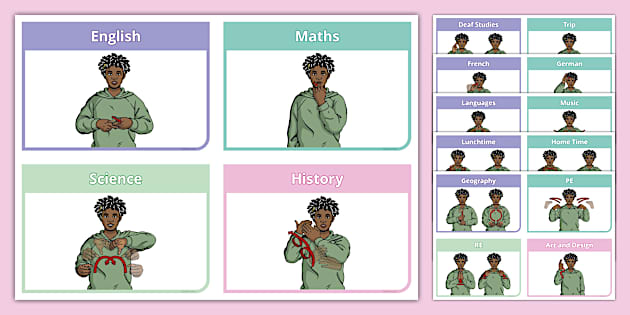 BSL Secondary Visual Timetable (teacher made) - Twinkl