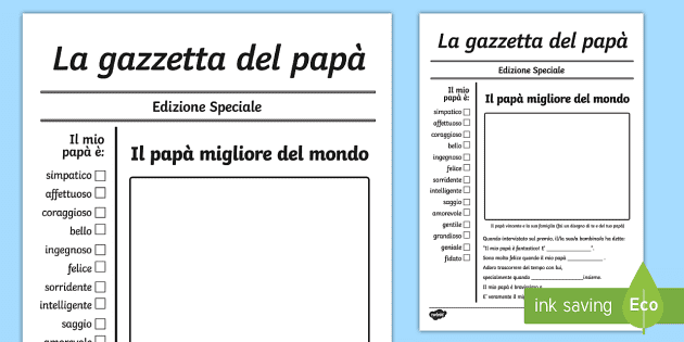 La gazzetta del papà Biglietto d'Auguri - Twinkl