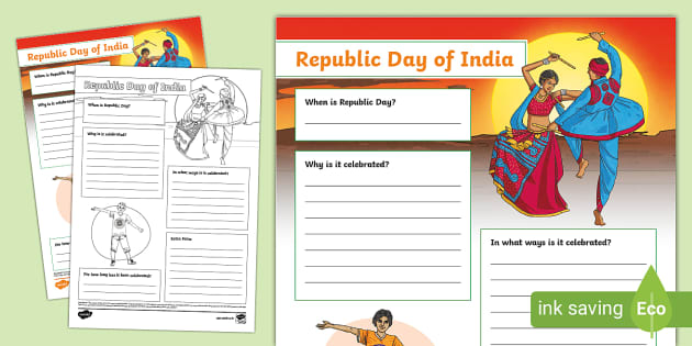 * NEW * Republic Day Of India Fact File Template - Twinkl