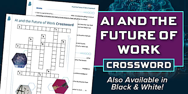 AI and the Future of Work Crossword (teacher made) Twinkl