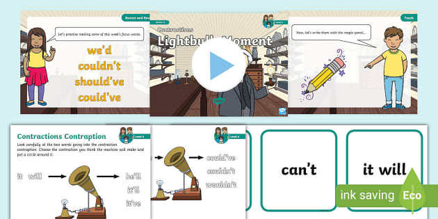 Contractions Lesson Pack Teacher Made Twinkl