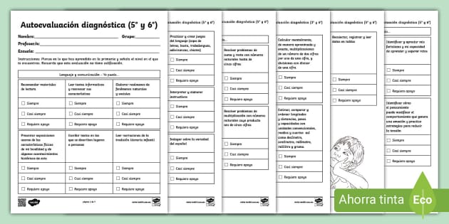 autoevaluación del estudiante de secundaria