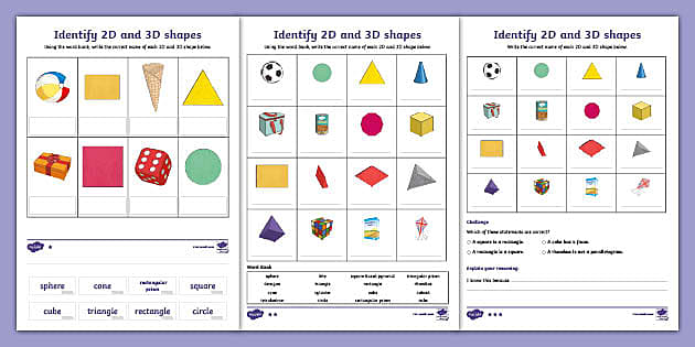 2D and 3D Shapes for Kids, Geometry for Kids