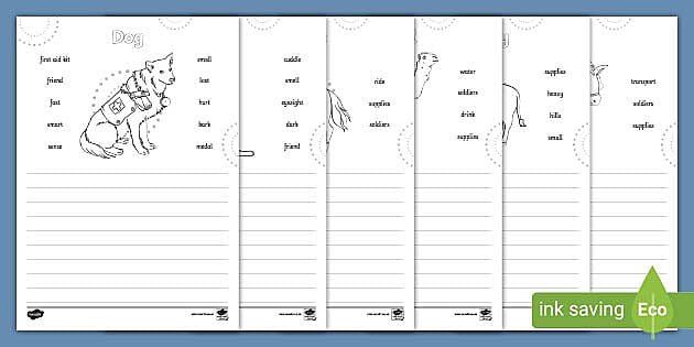 Dog Template Writing Frame (teacher made) - Twinkl