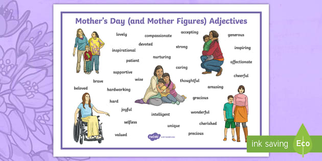 KS2 Mother’s Day (and Mother Figures) Adjectives Word Mat