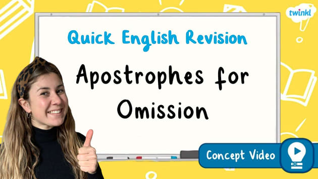 FREE! - Apostrophes For Omission | KS2 English Concept Video