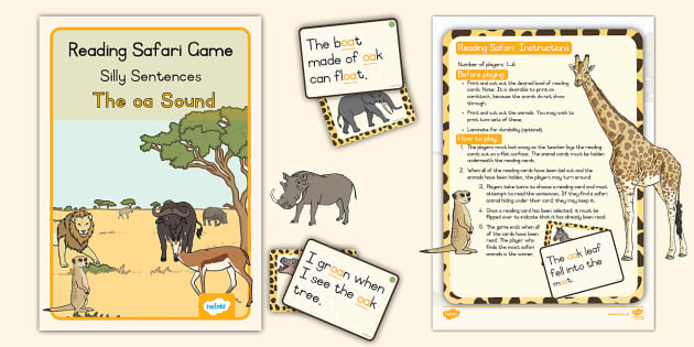 Grade 2 Phonics Reading Safari Game Oa Teacher Made