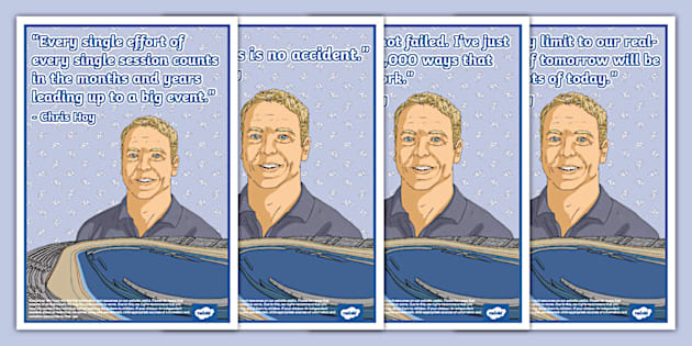 Chris Hoy Quotes Display Poster Pack (teacher made) - Twinkl