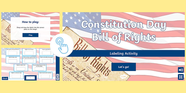 Constitution Day Bill of Rights Labeling Activity