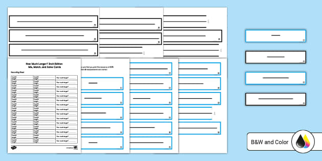 How Much Longer? Inch Edition: Mix, Match, and Solve Cards