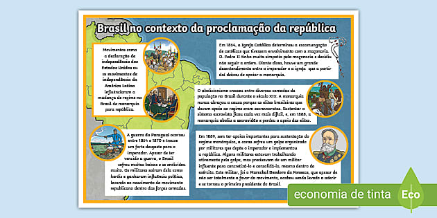 Resumo da Proclamação da República (15/11/1889) - História do Brasil -  Significados