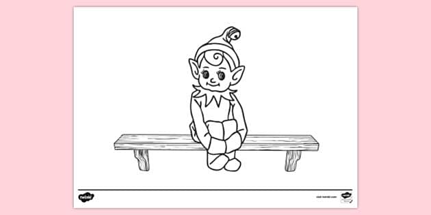 coloring pages of elf on a shelf