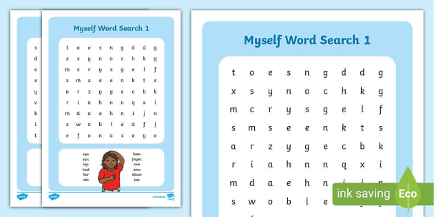 Myself (Word Search) (teacher made) - Twinkl