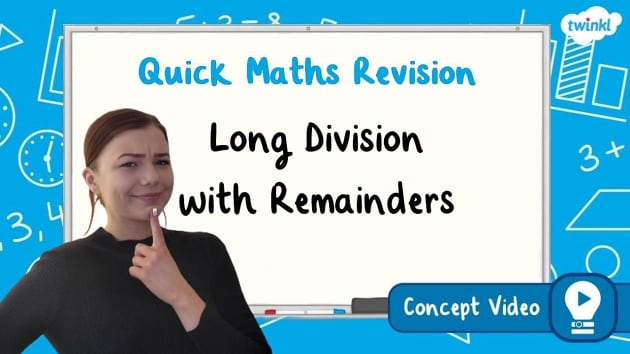 FREE Long Division With Remainders KS2 Maths Concept Video