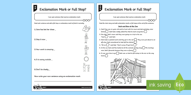 basic punctuation worksheets ks1 primary resources