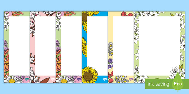 FREE! - Printable Floral Page Border (Teacher-Made) - Twinkl