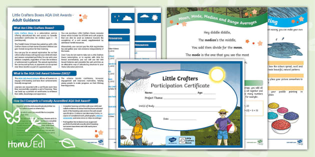AQA Unit Awards with Twinkl and Little Crafters Boxes
