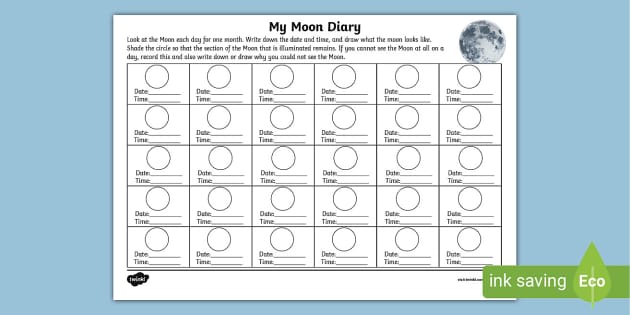 My Moon Diary Primary Resources Twinkl teacher Made 