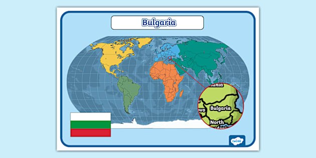 World Map Showing Bulgaria Display Poster Teacher Made T G 1719823348 World Map Showing Bulgaria Display Poster Ver 2
