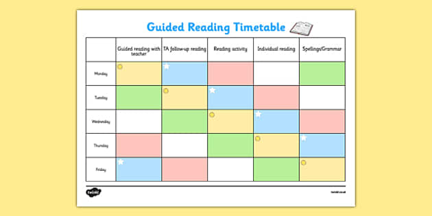 Reading Timetables For Kids