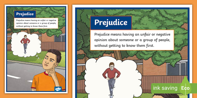 Prejudice Definition Display Poster (teacher made) - Twinkl