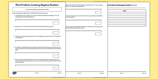 negative-number-word-problems