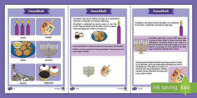 Let’s Learn About Hanukkah Fact File (teacher made)