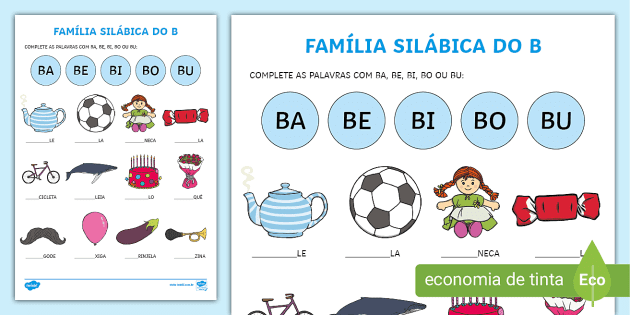 Pedagogas da paz: Família Silábica - BL