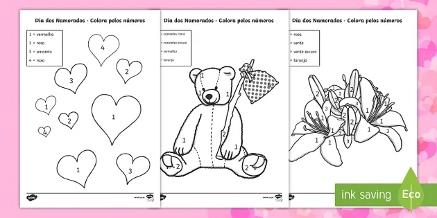 Dia dos Namorados – Desenhos para imprimir pintar e colorir