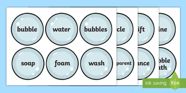 (teacher　Area　????　Water　Bubbles　made)　Words　on　Twinkl