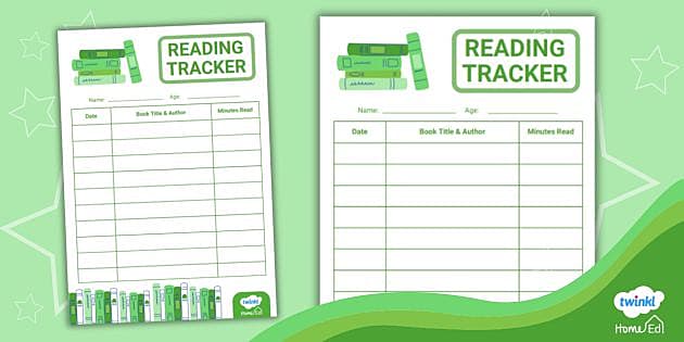 FREE! - Home Education Reading Challenge Minutes Read Tracker