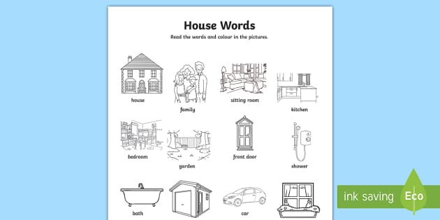 House Hold, Household Vocabulary, Vocabulary For Kids