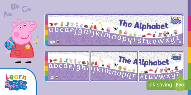 FREE! - Peppa Pig: Lower-Case Display Banner (teacher made)