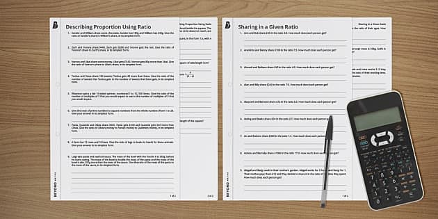 Ratio and Proportion KS3 Worksheet (PDF) | Beyond Maths