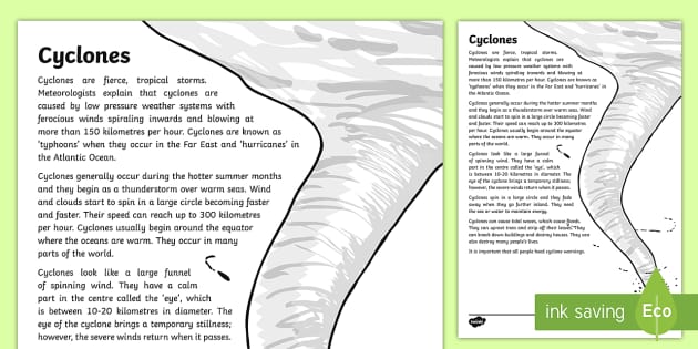 essay 10 lines about cyclone