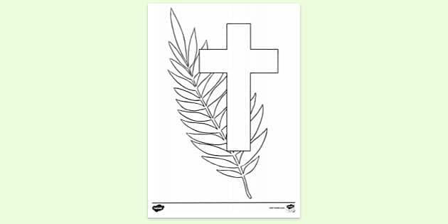 FREE! - Biblical Cross Colouring Page - Printable Resource for Kids