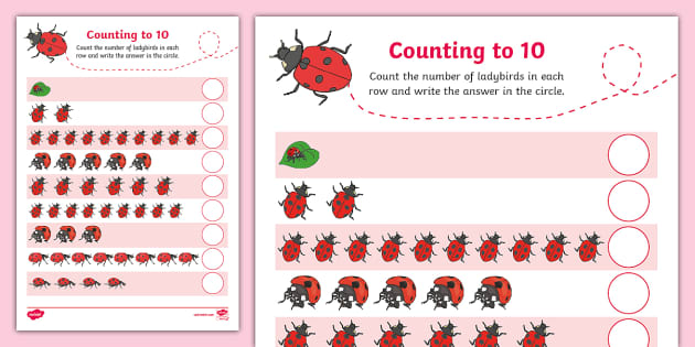 👉 Ladybird Counting Worksheet (teacher made) - Twinkl