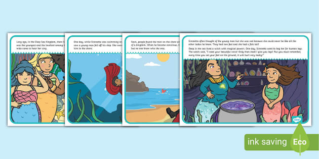 The Little Mermaid Story Cards - Twinkl