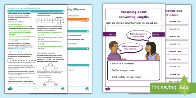 👉 Y3 Intervention: Converting Millimetres and Centimetres