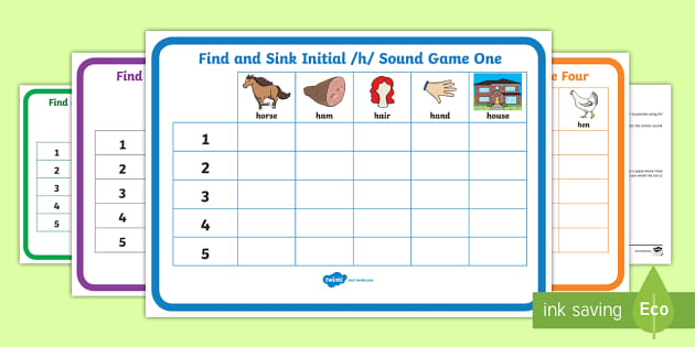 Find And Sink H Initial Sound Game Teacher Made Twinkl