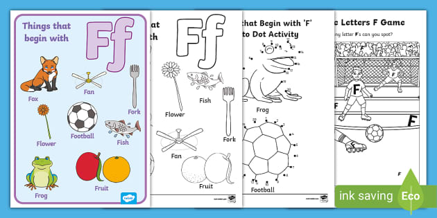 FREE! - Things that Begin with F Worksheets Pack  Primary Resources