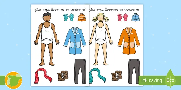 Fichas de actividad: ¿Qué ropa llevamos en invierno?