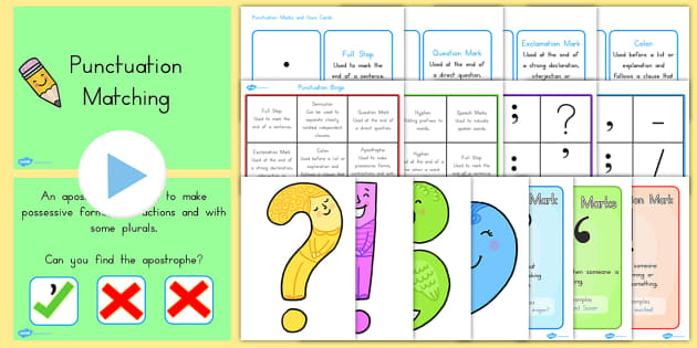 Punctuation Marks Resource Pack (teacher made) - Twinkl