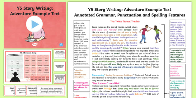 Y5 Story Writing: Adventure Model/Example Text